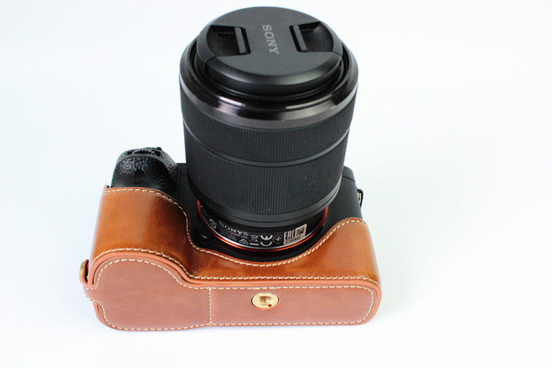 Kožené pouzdro pro SONY ALPHA A7 / A7R / A7S MARK II hnědé
