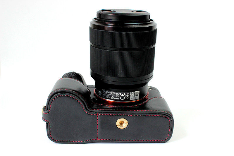 Kožené pouzdro pro SONY ALPHA A7 / A7R / A7S MARK II černá