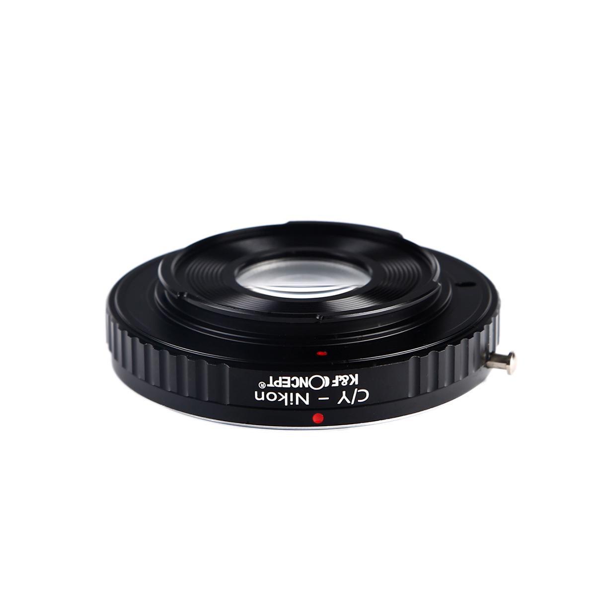 Redukce s optickým členem K&F Concept z objektivu Contax Yashica na Nikon