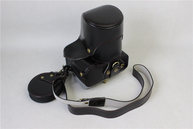 Kožené pouzdro pro PANASONIC Lumix DC-GH5S černé 