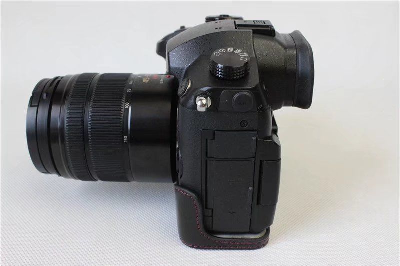 Kožené pouzdro pro PANASONIC Lumix DC-GH5 černé