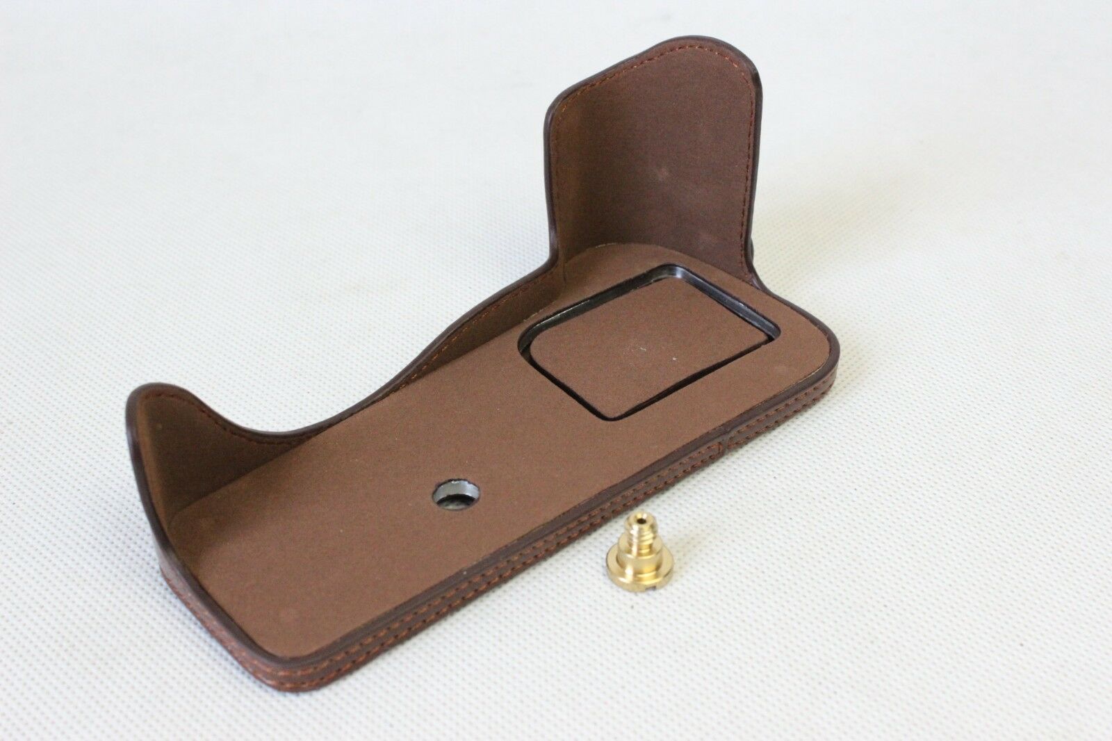 Kožené pouzdro pro PANASONIC Lumix DC-GH5 tmavě hnědé