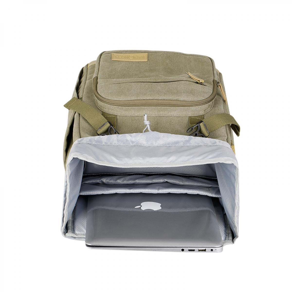 K&F Concept plátěný fotobatoh KF13.122 khaki