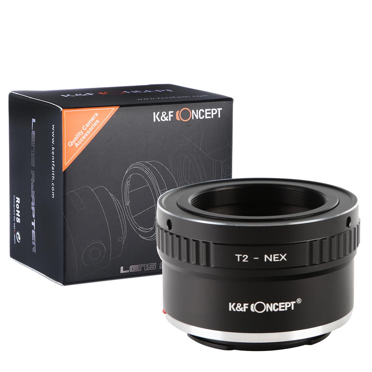 Redukce K&F Concept z objektivu s koncovkou T2 na SONY E