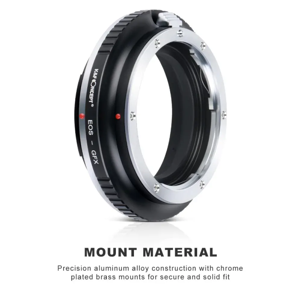 Redukce K&F Concept z objektivu Canon EOS na FUJI GFX
