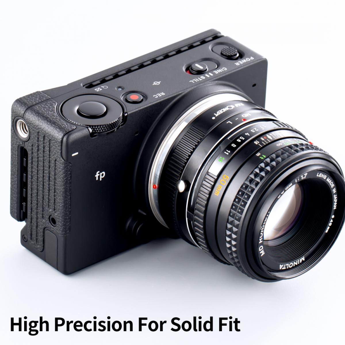Redukce K&F Concept z objektivu Minolta (SR/MD/MC) na LEICA L