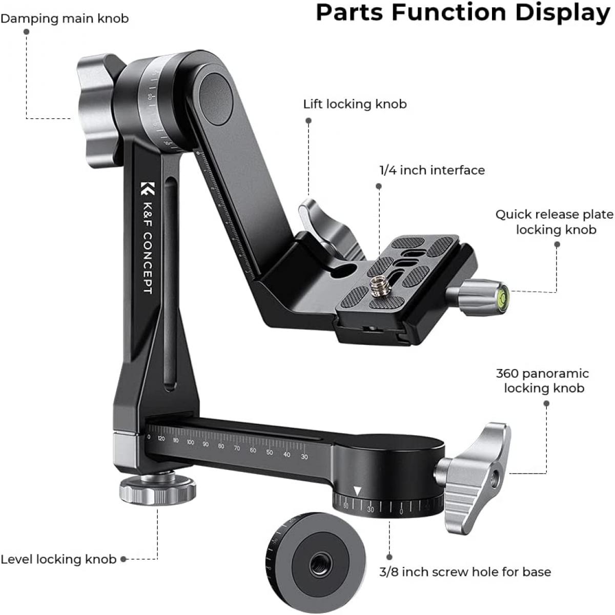 K&F Concept Gimbal stativová hlava