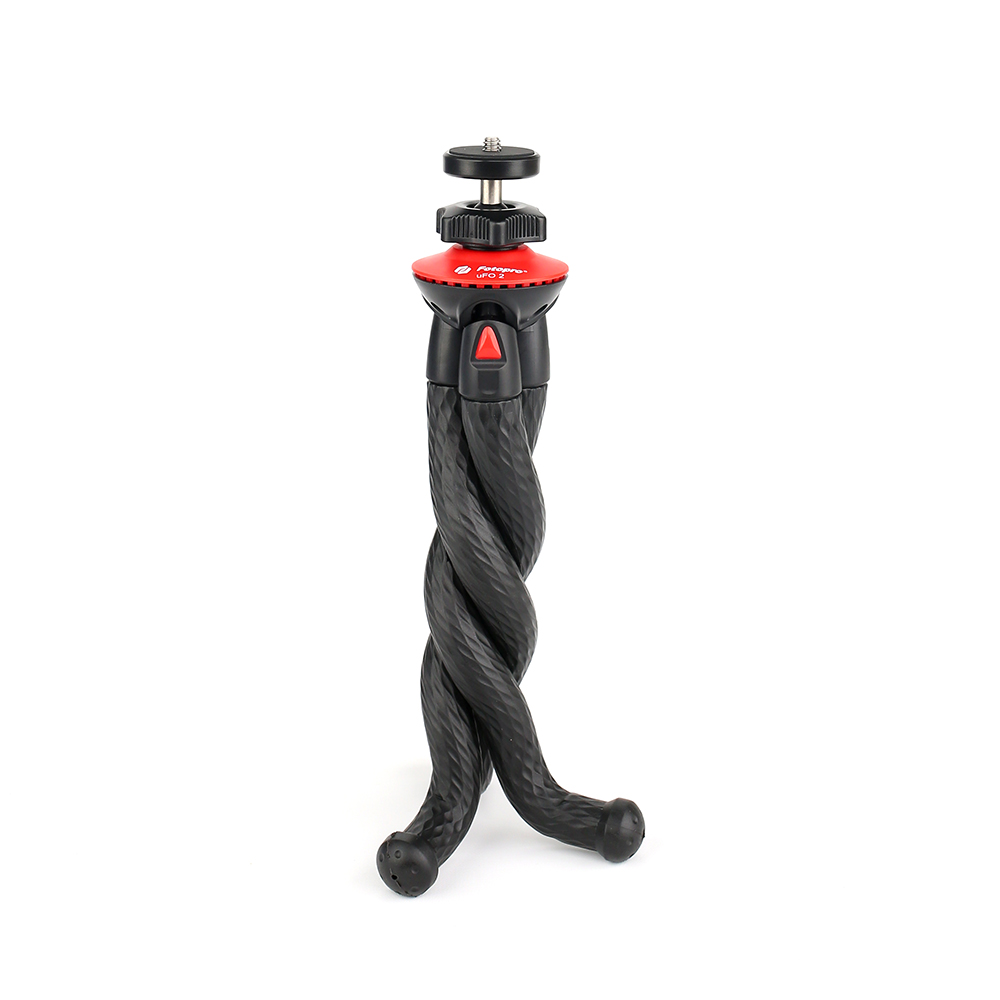 Flexibilní stativ pro fotoaparáty, kamery a telefony, Fotopro UFO 2 Black/Red Tripod with Phone & GoPro Mount