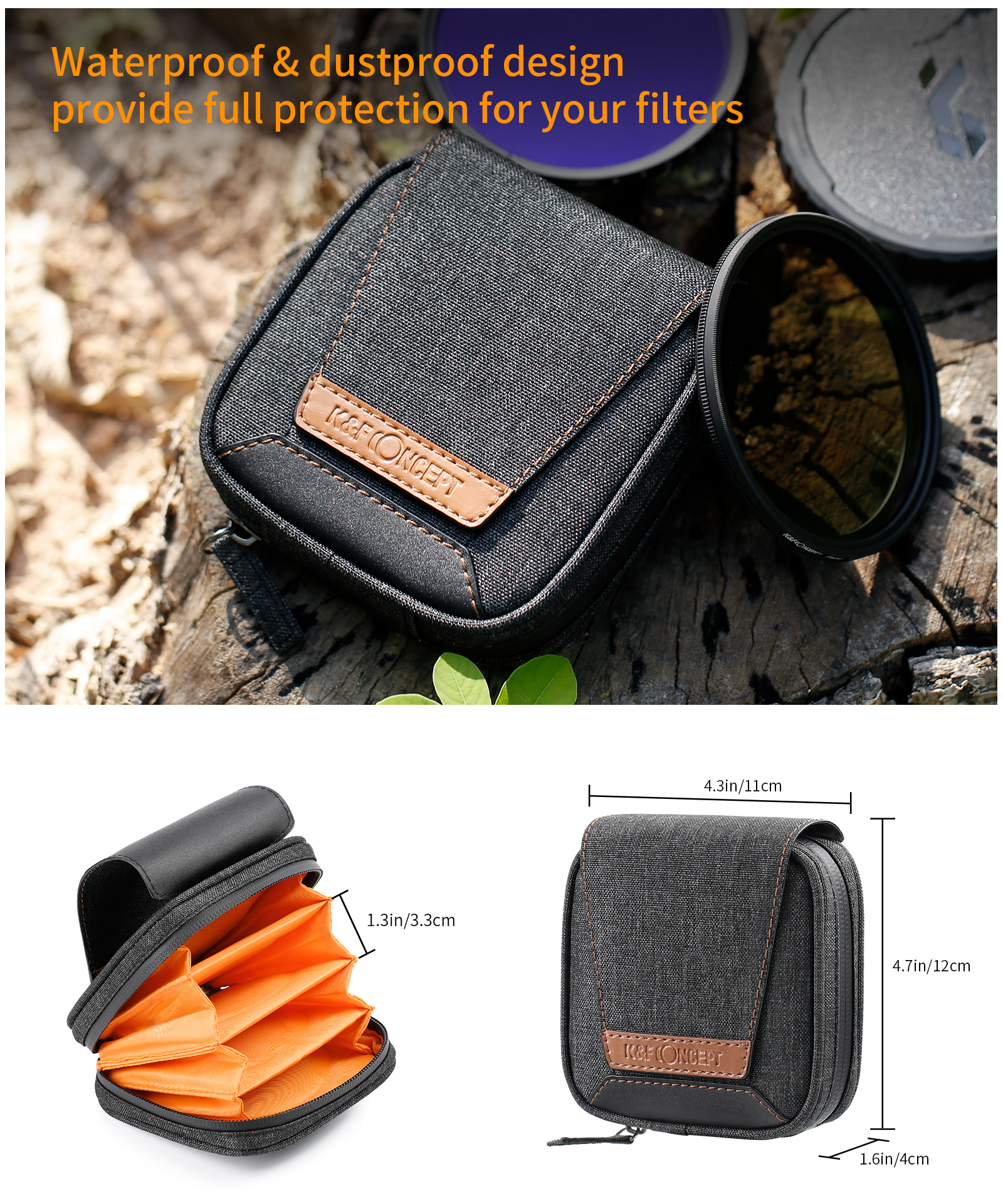 K&F Concept Pouzdro na 4 filtry do průměru 95mm