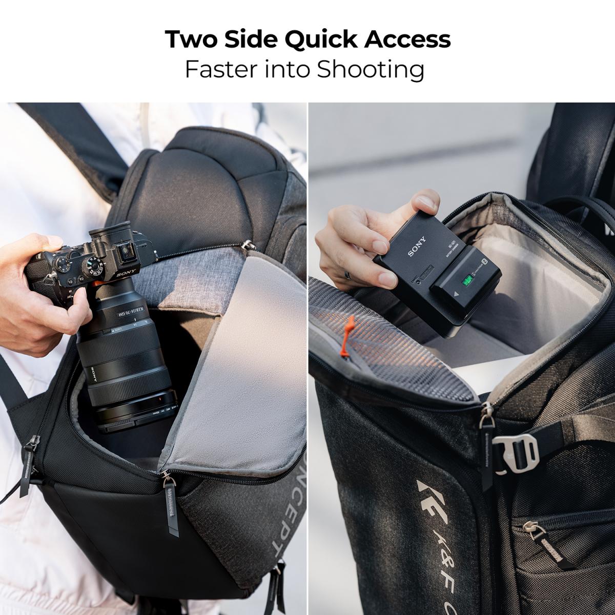Modulární fotobatoh K&F Concept Camera Alpha Backpack Air 25l šedý