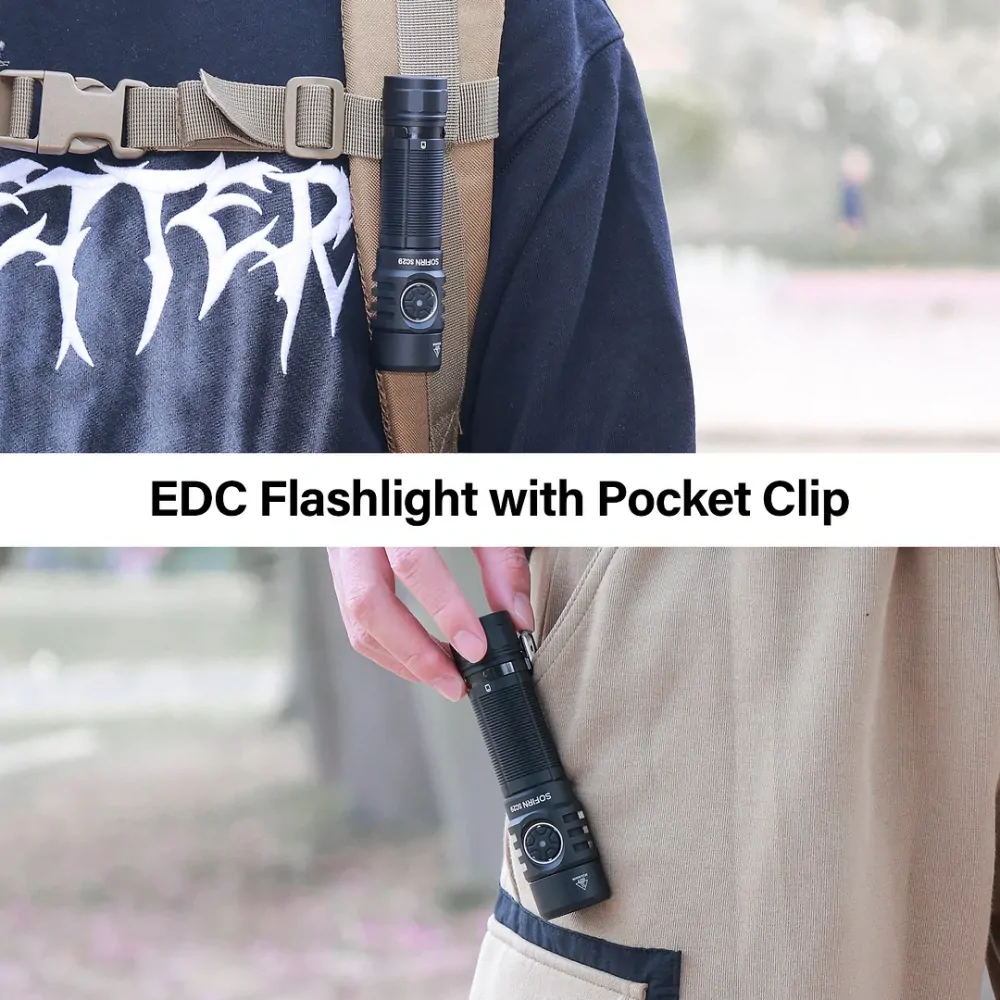 Výkonná malá svítilna Sofirn SC29 6500K, 3000 lumenů, s akumulátorem