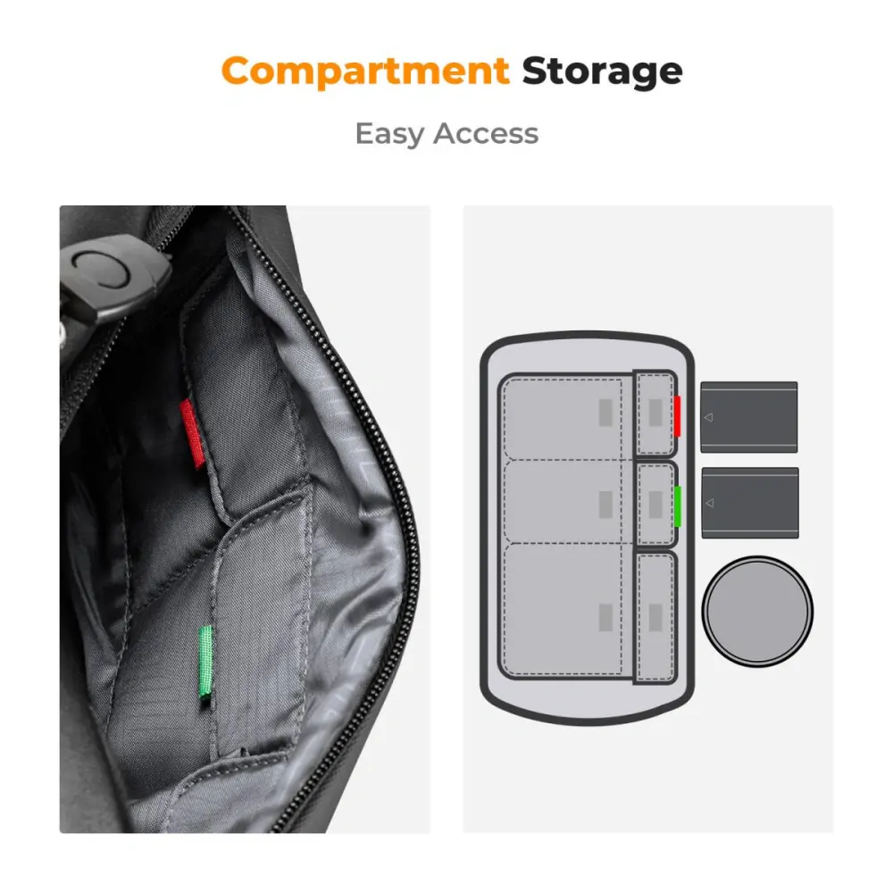 Foto brašna K&F Concept Alpha Sling bag 10L tmavě zelená