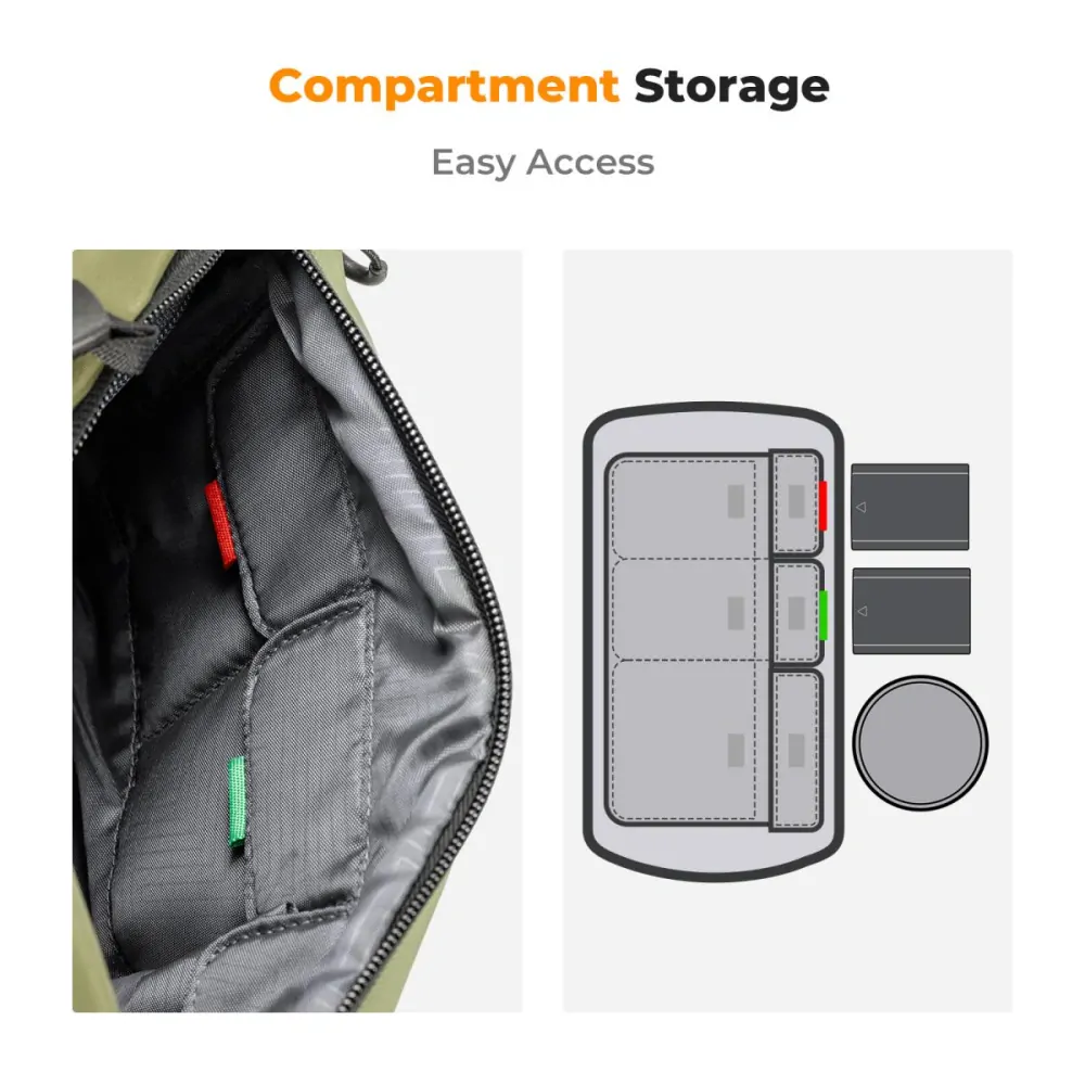 Foto brašna K&F Concept Alpha Sling bag 10L zelená