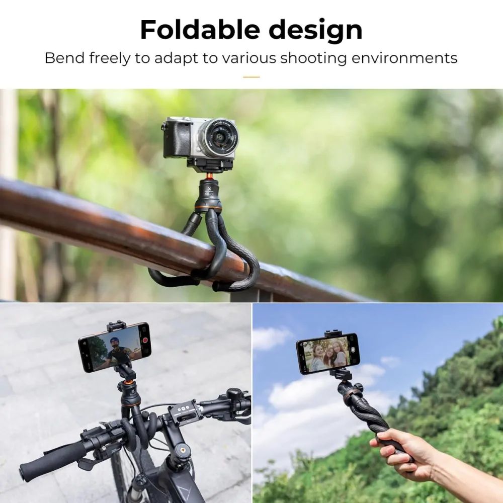 K&F Concept MS-01 malý flexibilní stativ pro fotoaparáty i telefony