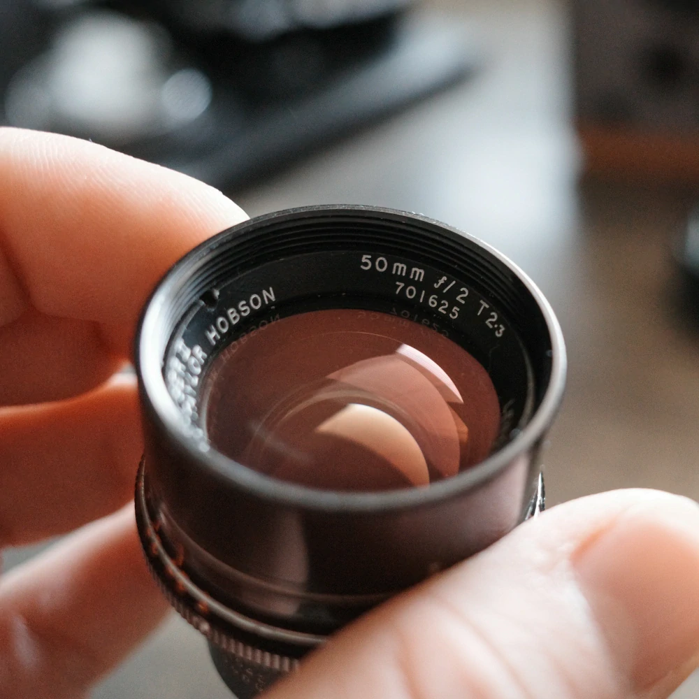 Vzácný filmový objektiv Taylor Hobson Cooke Speed ​​Panchro 50 mm f2 T2.3 ser II. sn7016xx