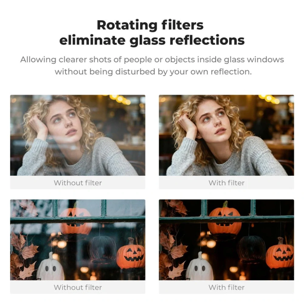 K&F Concept Polarizační CPL filtr 58mm s klipem pro mobilní telefony včetně odolného pouzdra