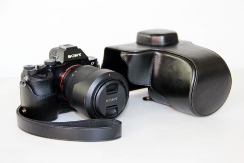 Kožené pouzdro pro SONY ALPHA A7 / A7R / A7S černé