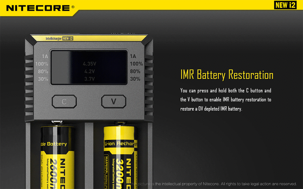 NITECORE i2 NEW inteligentní nabíječka-dvě nezávislé pozice, Li-Ion, Ni-Mh