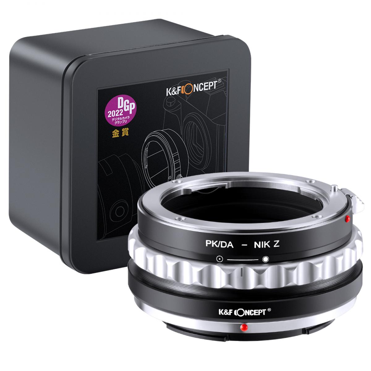 Redukce K&F Concept z objektivu Pentax K/M/A/FA/DA na Nikon Z
