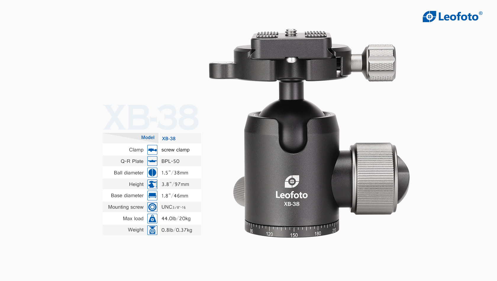 Tripod Leofoto Urban LX-324CT s hlavou XB38