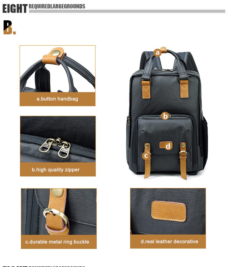 Stylový fotobatoh Vagabund City Khaki