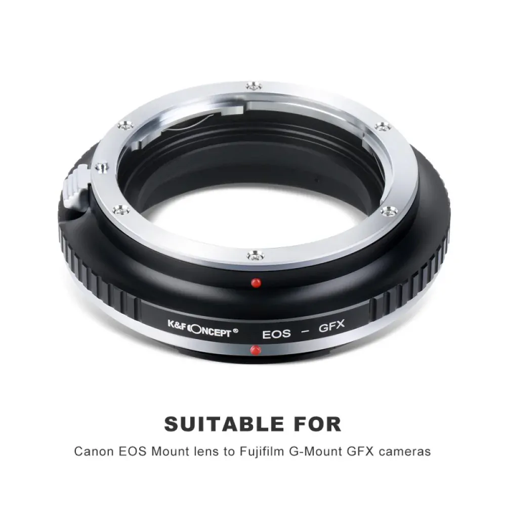 Redukce K&F Concept z objektivu Canon EOS na FUJI GFX
