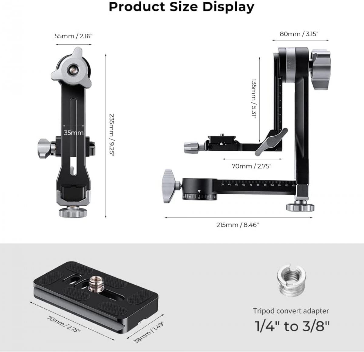 K&F Concept Gimbal stativová hlava