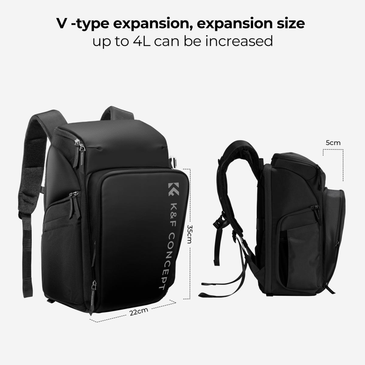 Modulární fotobatoh K&F Concept Camera Alpha Backpack Air 25l černý
