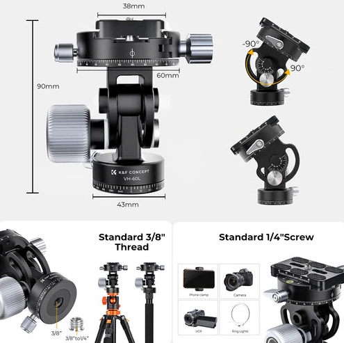 Panoramatická foto hlava K&F Concept VH-60L