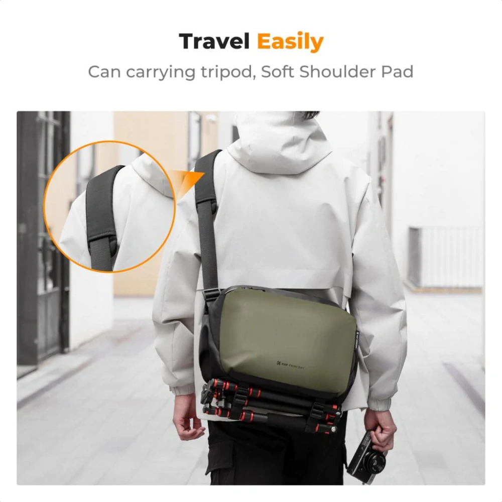 Foto brašna K&F Concept Sling bag 12L Zelená
