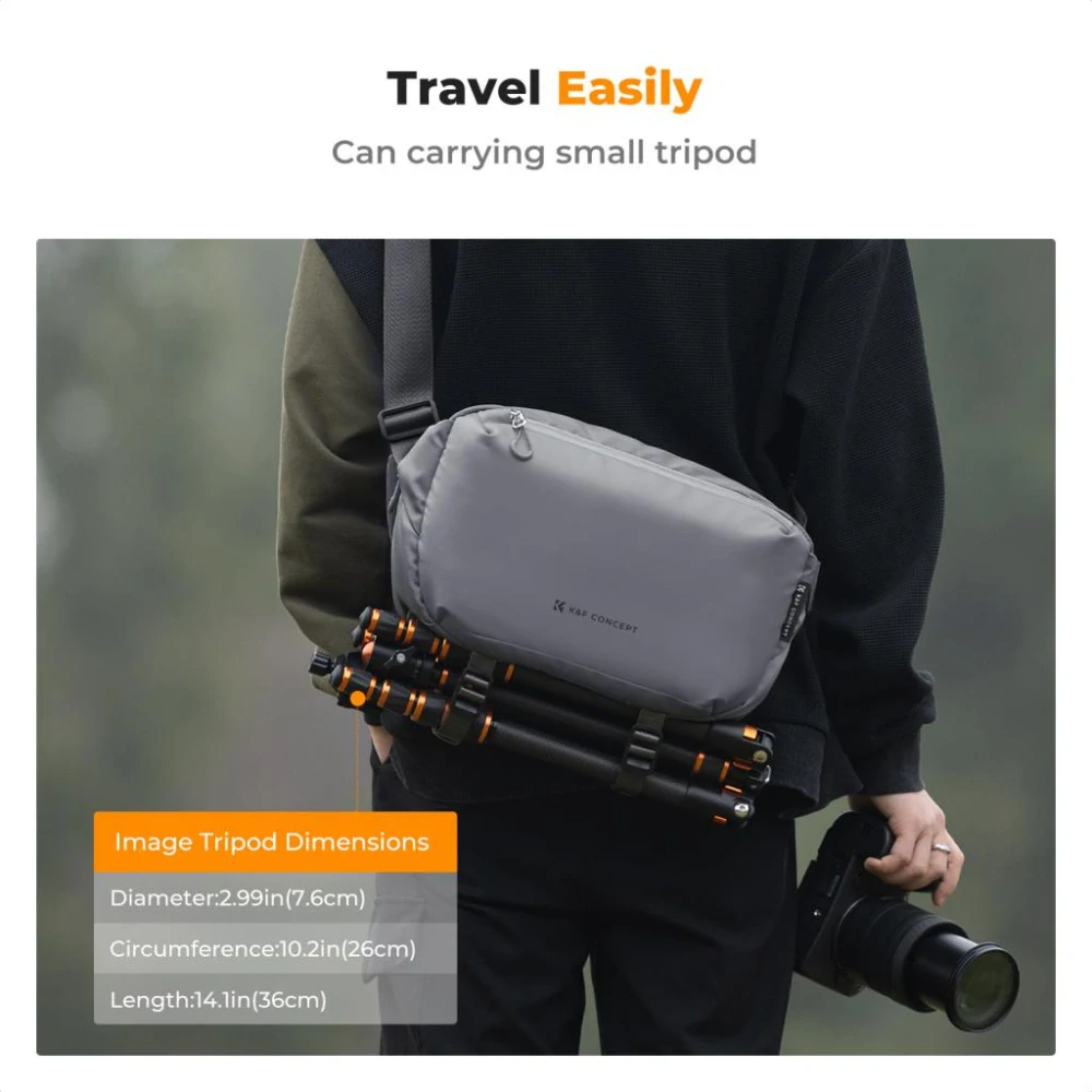 Foto brašna K&F Concept Alpha Sling bag 10L Tmavě šedá