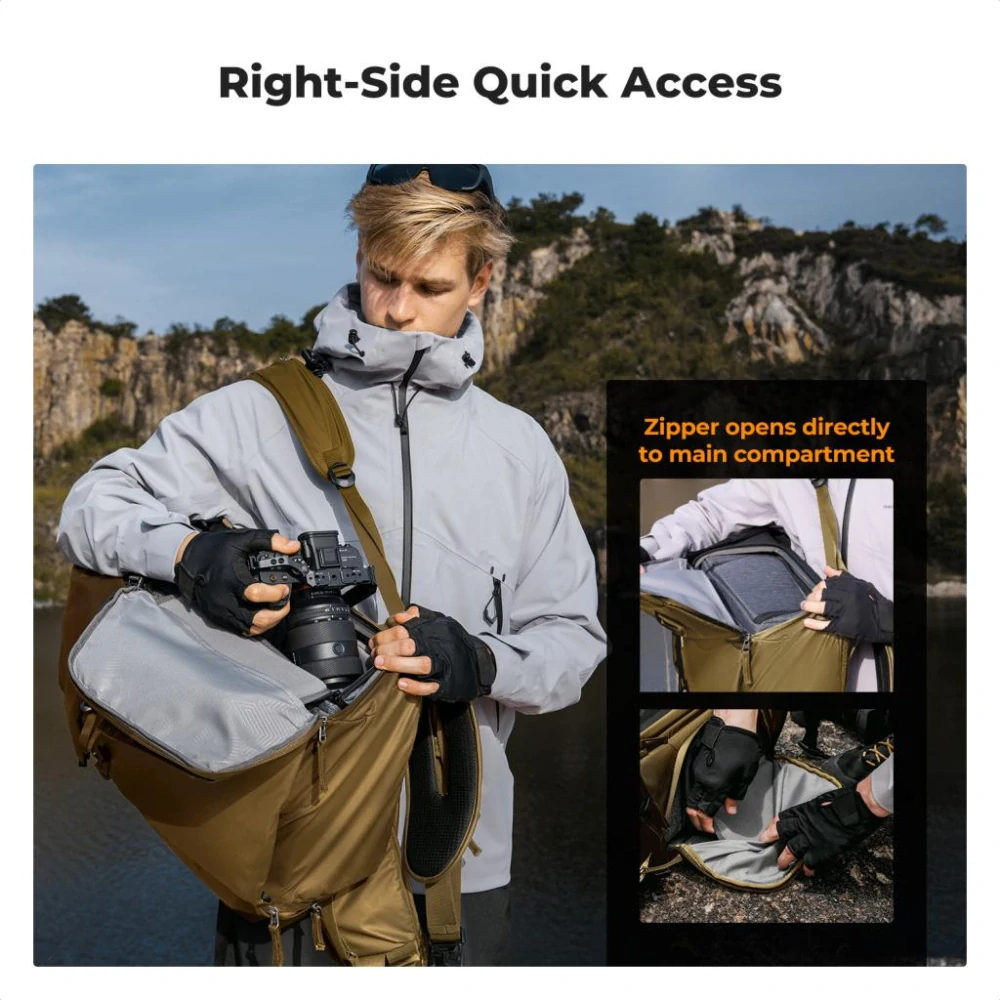 K&F Concept Star Wander 05 Champagne profesionální foto batoh 40L