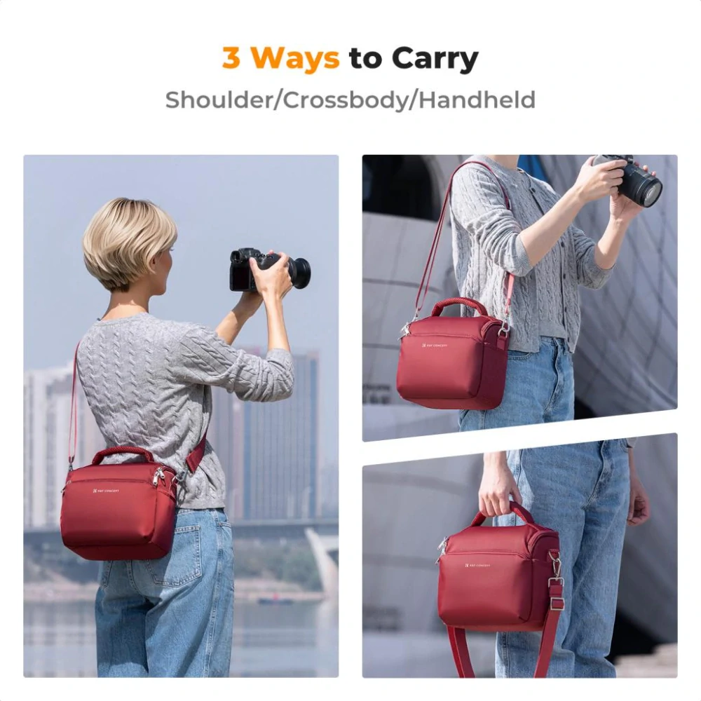 Foto brašna K&F Concept Sling Bag 5L Urban Wander červená