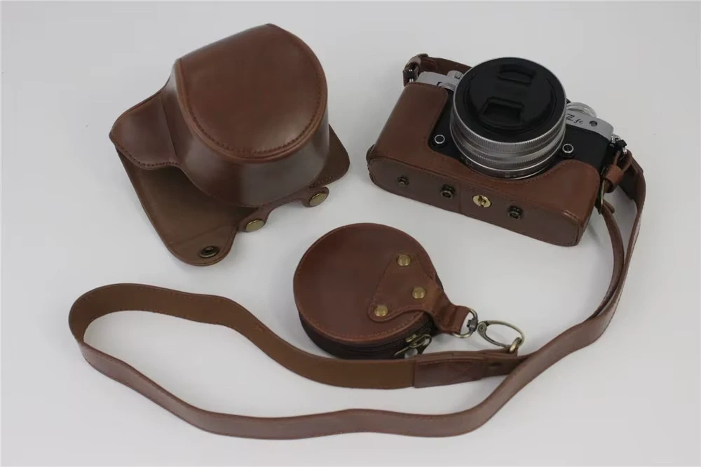 Kožené pouzdro pro Nikon Z fc, hnědé