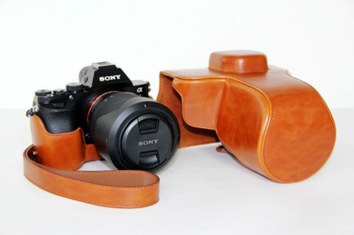 Kožené pouzdro pro SONY ALPHA A7 / A7R / A7S hnědé