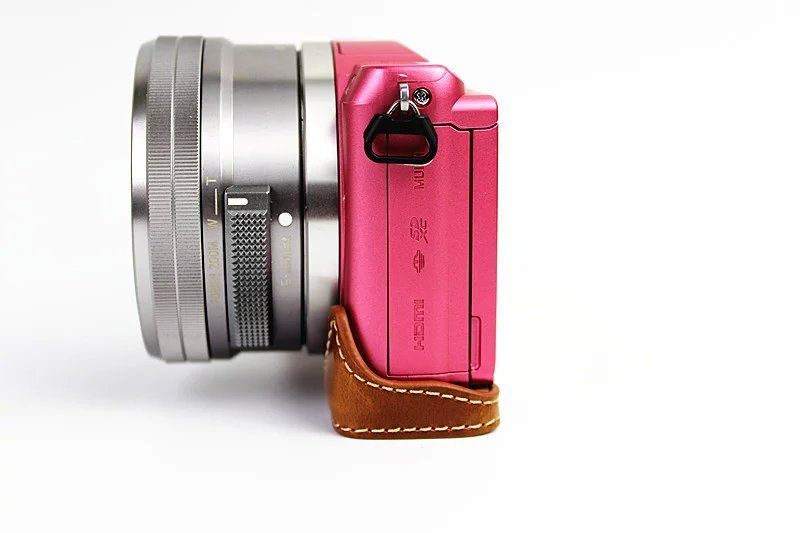 Kožené pouzdro pro SONY ALPHA A5000 / A5100 hnědé