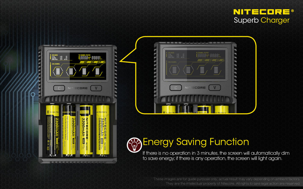 NITECORE SC4 digitální rychlo nabíječka Li-Ion,Ni-MH,NiCd