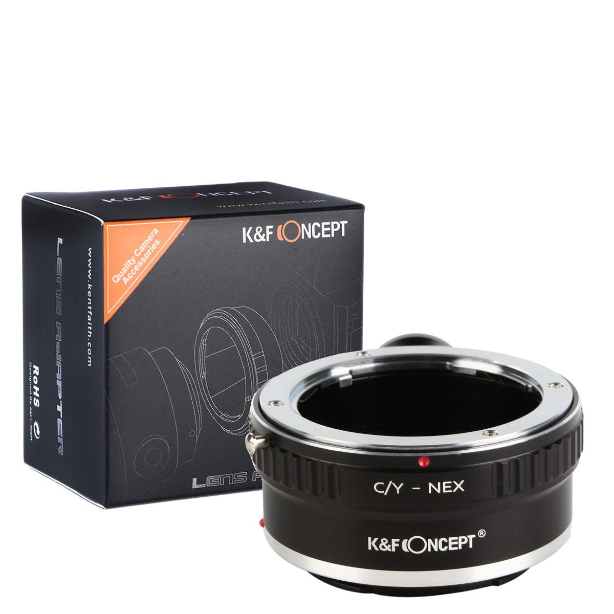 Redukce K&F Concept z objektivu Contax/Yashica na SONY E s držákem na stativ