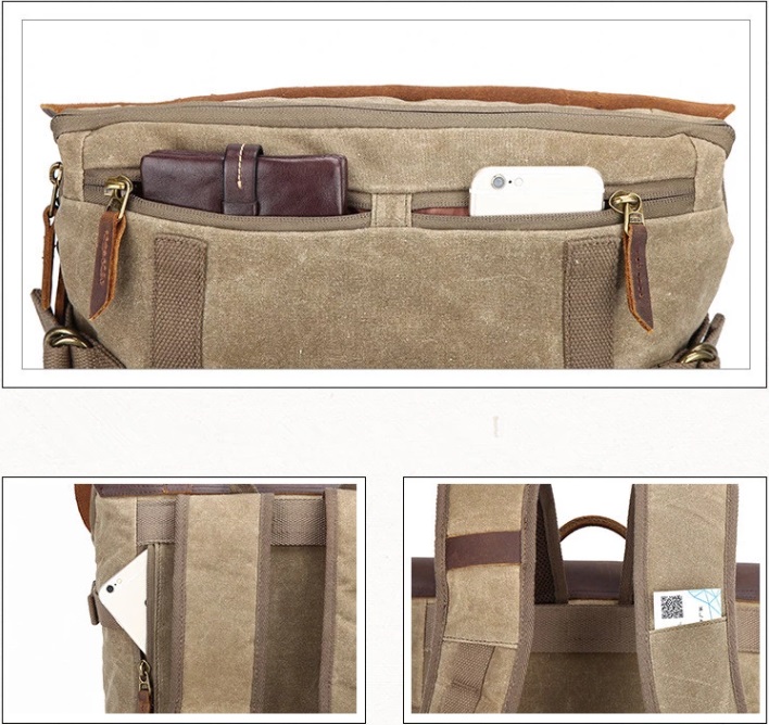 Stylový fotobatoh Vagabund Premium khaki