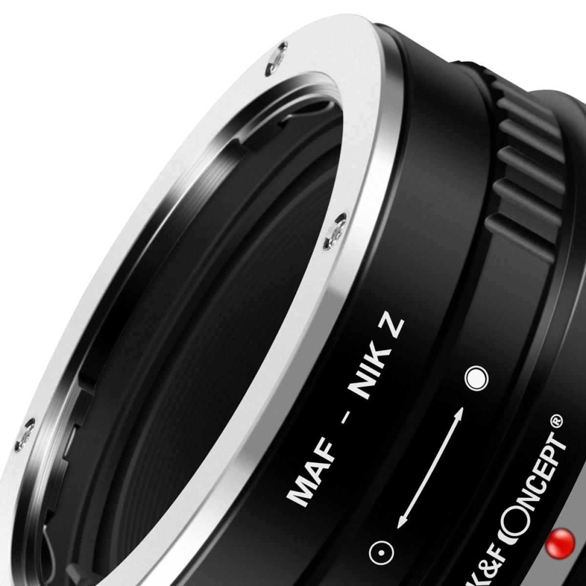 Redukce K&F Concept z objektivu Minolta A / Sony A na Nikon Z