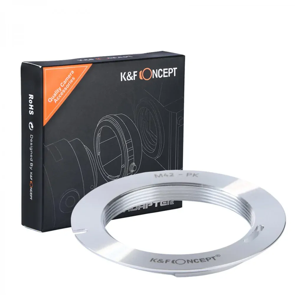 Redukce K&F Concept z objektivu M42 na Pentax K 