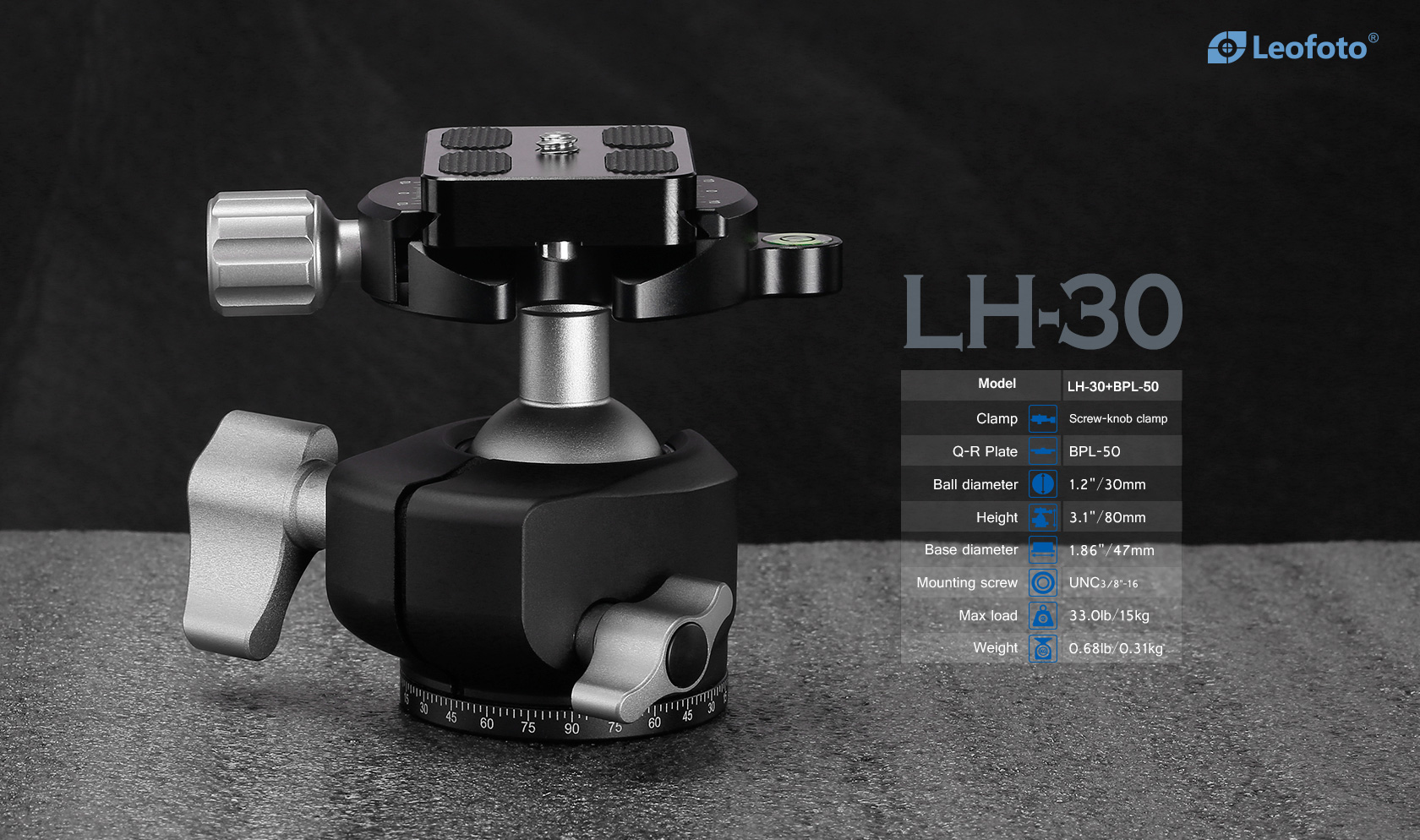 Tripod Leofoto Ranger LS-283CM s hlavou LH30