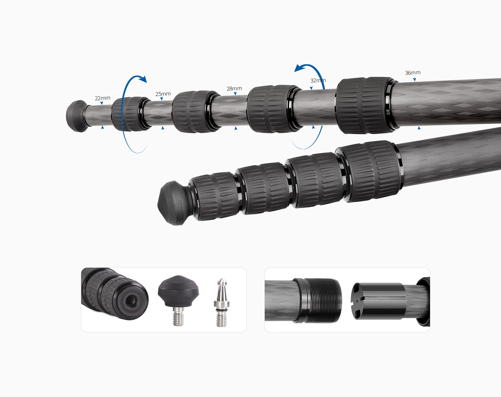 Tripod Leofoto Ranger LS-365C s hlavou PG-1 - Camouflage