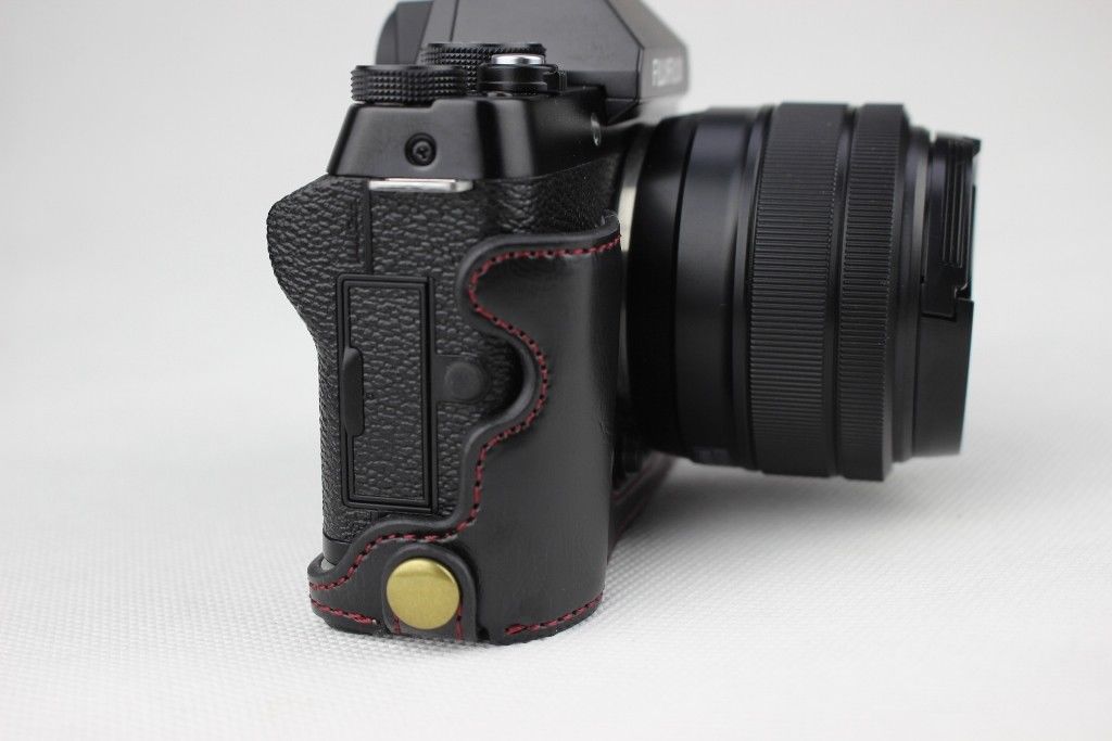 Kožené pouzdro pro fotoaparát FujiFilm Fuji X-T100 černé