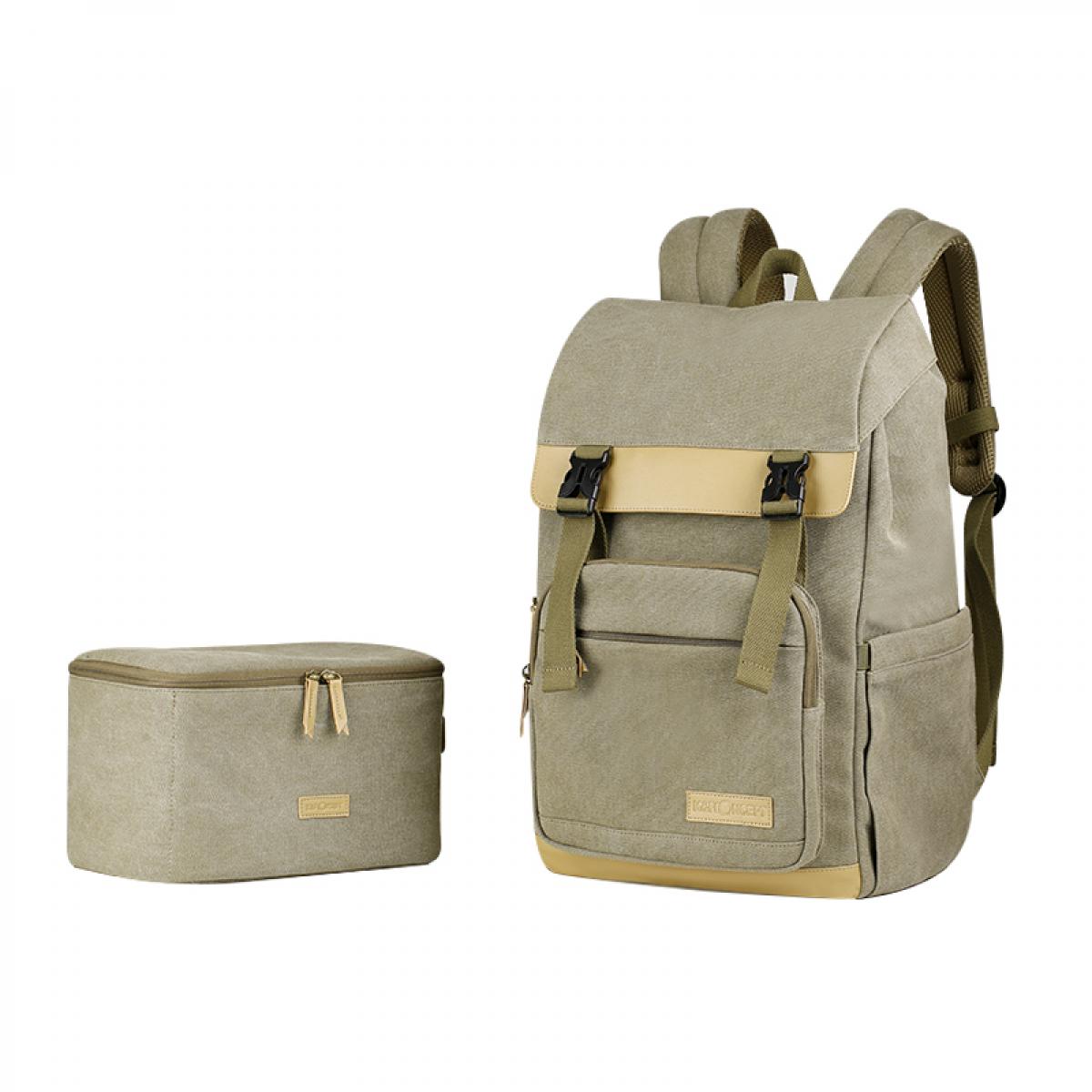 K&F Concept plátěný fotobatoh KF13.122 khaki