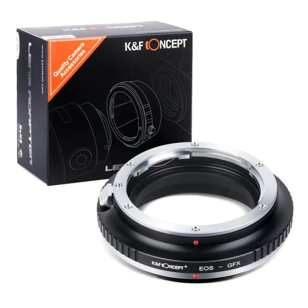 Redukce K&F Concept z objektivu Canon EOS na FUJI GFX