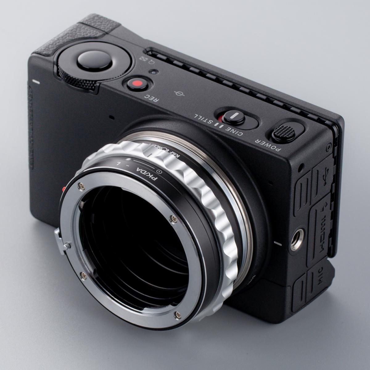 Redukce K&F Concept z objektivu Pentax K/M/A/FA/DA na LEICA L