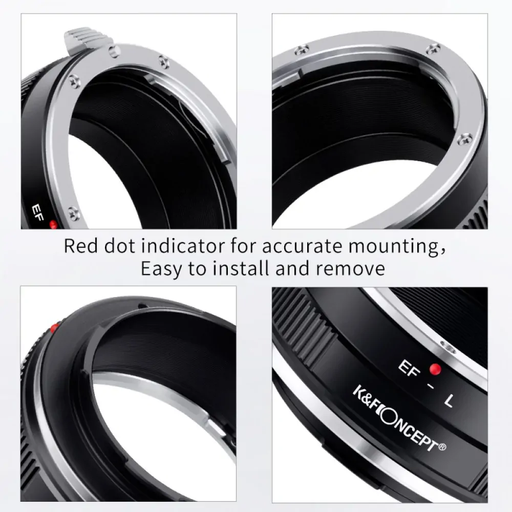 Redukce K&F Concept z objektivu Canon EOS na LEICA L