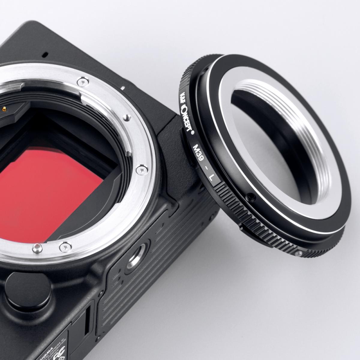Redukce K&F Concept z objektivu M39 na LEICA L