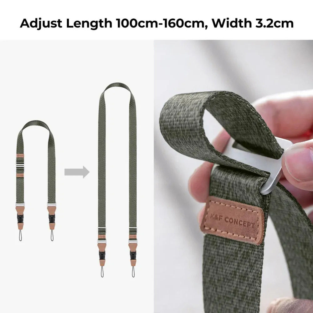K&F Concept Alpha strap rychloupínací popruh na fotoaparát zelený